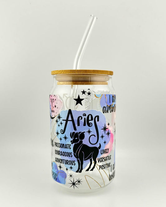 'ARIES' 16oz Glass Can