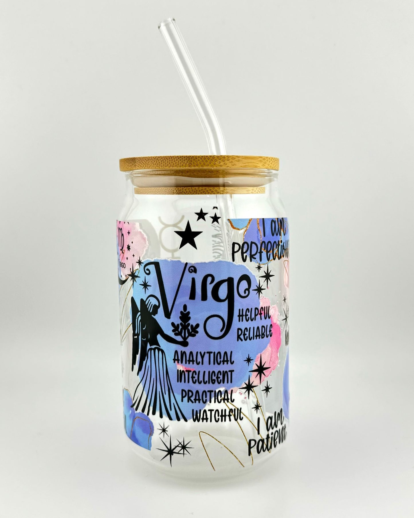 'VIRGO' 16oz Glass Can Media 1 of 4