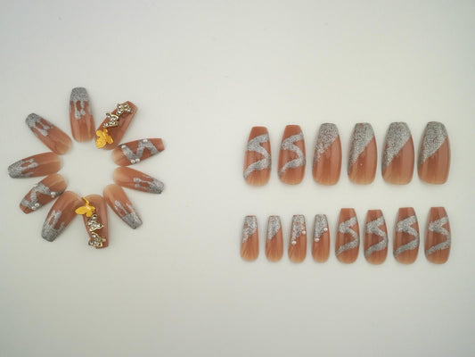 3D ART MEDIUM LENGTH PRESS ON NAILS Media 1 of 3