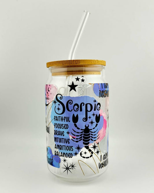 'SCORPIO' 16oz Glass Can Media 1 of 4