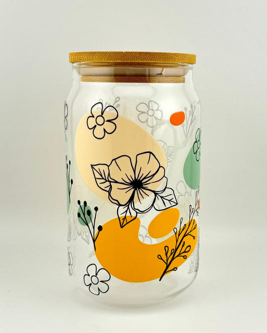 'DAINTY WILDFLOWER' 16oz Glass Can Media 1 of 4