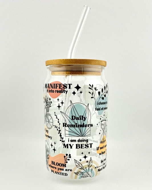 'DAILY REMINDER' 16oz Glass Can Media 1 of 4